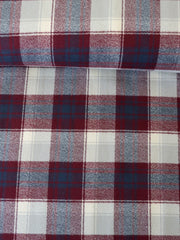 Load image into Gallery viewer, Burgundy/Navy/Ivory Plaid | Mammoth Flannel | Robert Kaufman