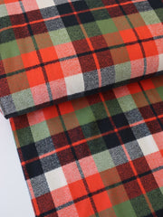 Load image into Gallery viewer, Hot Orange/Navy/Moss Plaid | Mammoth Flannel | Robert Kaufman