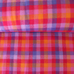 Load image into Gallery viewer, 1YD 18IN REMNANT; Magenta/Periwinkle/Melon Mini Check | Mammoth Flannel | Robert Kaufman
