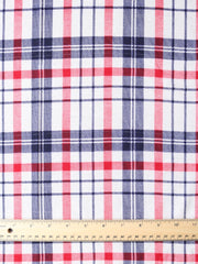 Load image into Gallery viewer, Navy/Red on Ivory Plaid French Terry
