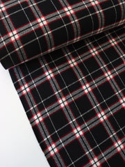 Load image into Gallery viewer, Black/Red/Ivory Plaid | Mammoth Flannel | Robert Kaufman