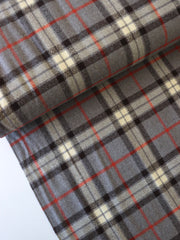 Load image into Gallery viewer, Gray/Ivory/Red Plaid | Mammoth Flannel | Robert Kaufman
