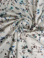 Load image into Gallery viewer, Irina (Blue) On Ivory Yummy Rib Knit