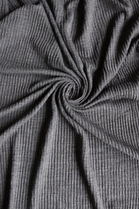 2 Tone Charcoal Almafi Rib Sweater Knit