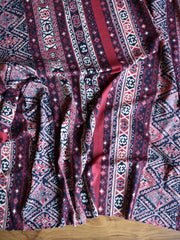 Load image into Gallery viewer, Burgundy &amp; Navy Alexi Vertical Stripe Double Brushed Poly