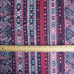 Load image into Gallery viewer, Burgundy &amp; Navy Alexi Vertical Stripe Double Brushed Poly
