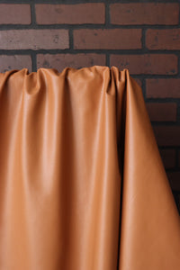 Camel Fleece Backed Vegan Stretch Leather