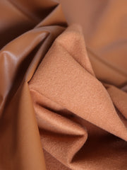 Load image into Gallery viewer, Camel Fleece Backed Vegan Stretch Leather