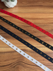 Load image into Gallery viewer, 1/2" Woven Gold Star Tape
