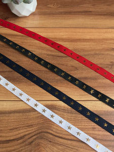 1/2" Woven Gold Star Tape