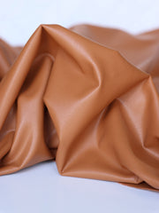 Load image into Gallery viewer, Camel Fleece Backed Vegan Stretch Leather