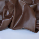 Load image into Gallery viewer, Brown Fleece Backed Vegan Stretch Leather
