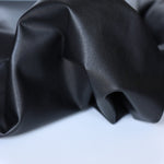 Load image into Gallery viewer, Black Fleece Backed Vegan Stretch Leather

