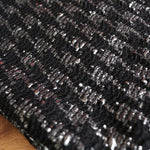 Load image into Gallery viewer, Black &amp; Silver Houndstooth Foil Sweater Knit
