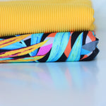 Load image into Gallery viewer, Vivid Tropics &amp; Halei Yellow Ribbed Swim Bundle | 1/2YD Each
