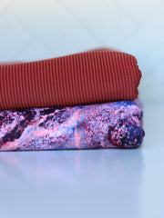 Load image into Gallery viewer, Marble Valley &amp; Warm Pinecone Ribbed Swim Bundle | 1/2YD Each
