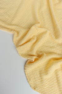 Pastel Yellow Smocked Jersey Knit
