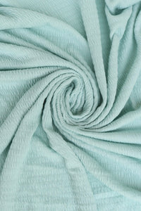 Pastel Mint Smocked Jersey Knit