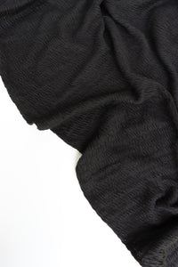 Black Smocked Jersey Knit