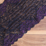 Load image into Gallery viewer, Black &amp; Purple 9&quot; Wide Stretch Lace
