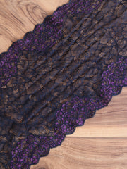 Load image into Gallery viewer, Black &amp; Purple 9&quot; Wide Stretch Lace
