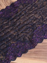 Load image into Gallery viewer, Black &amp; Purple 9&quot; Wide Stretch Lace
