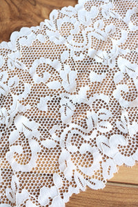 Ivory 9.25" Wide Stretch Lace