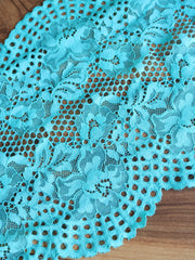 Load image into Gallery viewer, Turquoise 9&quot; Wide Stretch Lace
