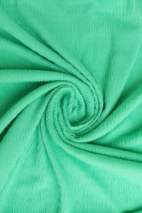 Bright Mint Smocked Jersey Knit