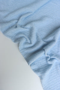 Pastel Blue Smocked Jersey Knit