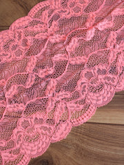 Load image into Gallery viewer, Coral Flash 9&quot; Wide Stretch Lace
