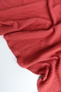 Terracotta Smocked Jersey Knit