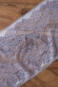 Lilac & Ivory 9" Wide Stretch Lace