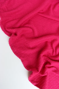 Magenta Smocked Jersey Knit
