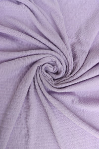 Pastel Purple Smocked Jersey Knit