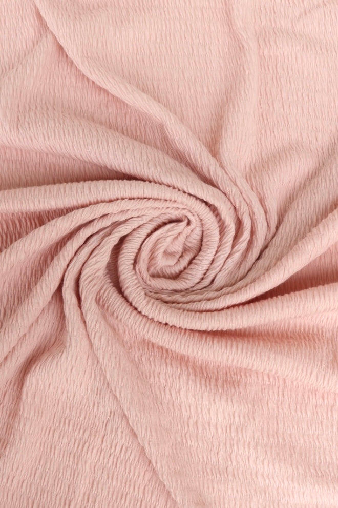 Pastel Pink Smocked Jersey Knit Pastel Pink Smocked Jersey Knit