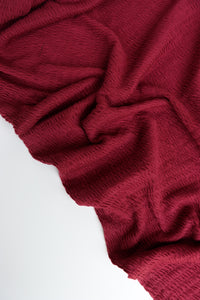 Burgundy Smocked Jersey Knit