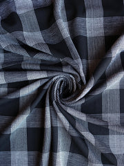 Load image into Gallery viewer, Black &amp; White Window Pane Techno Crepe
