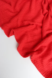 Red Smocked Jersey Knit