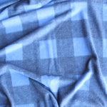 Load image into Gallery viewer, Light Blue Large Check Alpaca Soft Brushed Sweater Knit
