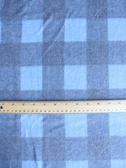 Load image into Gallery viewer, Light Blue Large Check Alpaca Soft Brushed Sweater Knit
