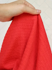 Load image into Gallery viewer, Red Smocked Jersey Knit