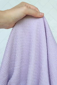 Pastel Purple Smocked Jersey Knit
