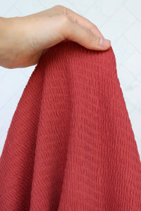 Terracotta Smocked Jersey Knit