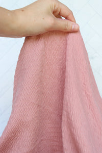 Mauve Smocked Jersey Knit