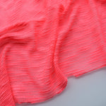 Load image into Gallery viewer, Neon Coral Pink Slub Hacci Sweater Knit
