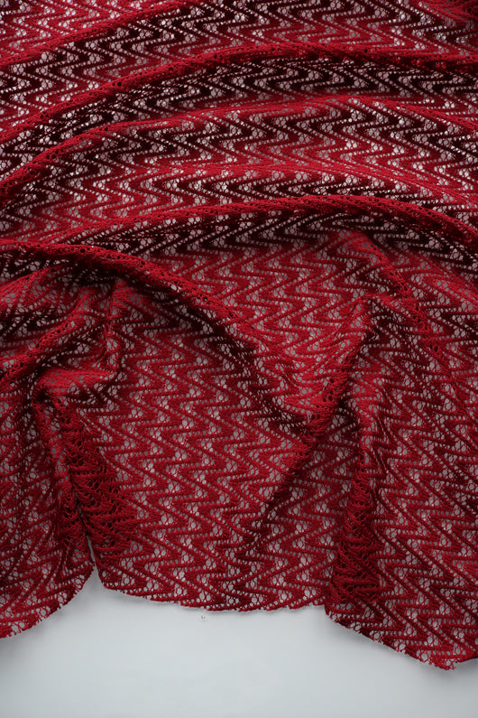 Dark Red Crochet Lace