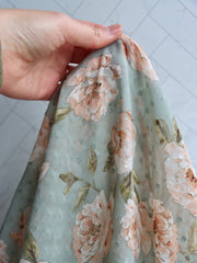 Load image into Gallery viewer, Gabi on Seafoam Swiss Dot Chiffon