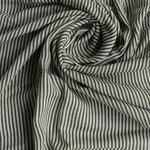 Load image into Gallery viewer, Olive &amp; Ivory Vertical Stripe Rayon Crepon
