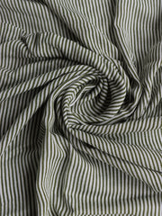 Load image into Gallery viewer, Olive &amp; Ivory Vertical Stripe Rayon Crepon